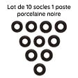 FONTINI - Lot de 10 Plaques Décoratives 1 Poste Garby Colonial – Porcelaine noire – Compatible Gammes GARBY, GARBY COLONIAL et DIMBLER – Pose En Saillie ou Encastrable – Finition Haut de Gamme - vignette