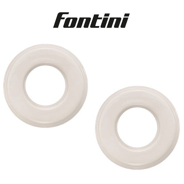 FONTINI - Lot de 2 Plaques Décoratives 1 Poste Garby Colonial – Porcelaine Blanche – Compatible Gammes GARBY, GARBY COLONIAL et DIMBLER – Pose En Saillie ou Encastrable – Finition Haut de Gamme - large