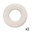 FONTINI - Lot de 2 Plaques Décoratives 1 Poste Garby Colonial – Porcelaine Blanche – Compatible Gammes GARBY, GARBY COLONIAL et DIMBLER – Pose En Saillie ou Encastrable – Finition Haut de Gamme - vignette