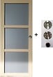 GD MENUISERIES - Porte Coulissante Ayous 3 Panneaux Gris Clair H204 x L83 cm, coquilles, tire doigt - vignette
