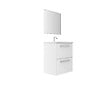VIF - Set 2 tiroirs U de salle de bain MDF - Blanc - l60xP35xH18cm - vignette