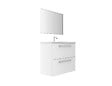 VIF - Set 2 tiroirs U de salle de bain MDF - Blanc - l80xP35xH18cm - vignette