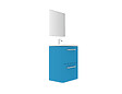 VIF - Set 2 tiroirs U de salle de bain MDF - Bleu - l50xP35xH18cm - vignette