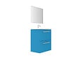VIF - Set 2 tiroirs U de salle de bain MDF - Bleu - l60xP35xH18cm - vignette