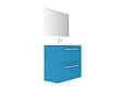 VIF - Set 2 tiroirs U de salle de bain MDF - Bleu - l80xP35xH18cm - vignette