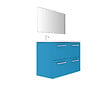 VIF - Set 2 tiroirs U de salle de bain MDF - Bleu - l50xP45xH18cm - vignette