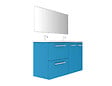 VIF - Set 2 tiroirs U de salle de bain MDF - Bleu - l60xP45xH18cm - vignette
