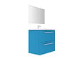 VIF - Set 2 tiroirs U salle de - Bleu MDF - Bleu - l80xP45xH18cm - vignette