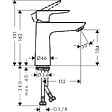 HANSGROHE - Talis E Mitigeur de lavabo 110 CoolStart sans tirette ni vidage, Aspect Doré poli (71714990) - vignette