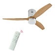 THOMSON - Ventilateur de plafond avec lumière THOMSON NAO avec pales en bois certifié FSC, diamètre de 132 cm et télécommande incluse - vignette