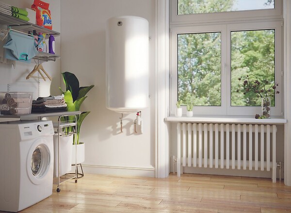 THERMOR - Chauffe-eau électrique compact Stéatis Thermor - Vertical - Mural  - 100L - 1200W - Blanc - large