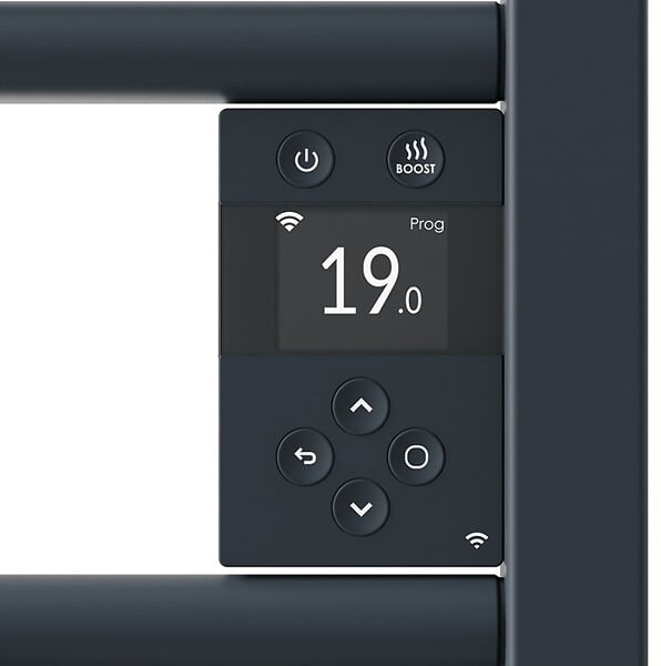 THERMOR - Sèche-serviettes connecté Riva 5 Etroit 300W Noir carbone - THERMOR - 471655 - large