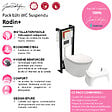 JACOB DELAFON - Pack WC suspendu sans bride Rodin+ avec abattant + bâti support + plaque blanche + tabouret blanc - vignette