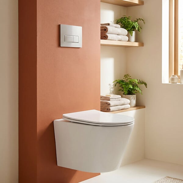 SWISS AQUA TECHNOLOGIES - Swiss Aqua Technologies WC suspendu Infinitio sans bride et fixations invisibles + abattant frein de chute (SATINF010RREXP) - large