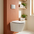SWISS AQUA TECHNOLOGIES - Swiss Aqua Technologies WC suspendu Infinitio sans bride et fixations invisibles + abattant frein de chute (SATINF010RREXP) - vignette