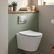 SWISS AQUA TECHNOLOGIES - Swiss Aqua Technologies WC suspendu Infinitio sans bride et fixations invisibles + abattant frein de chute (SATINF010RREXP) - vignette