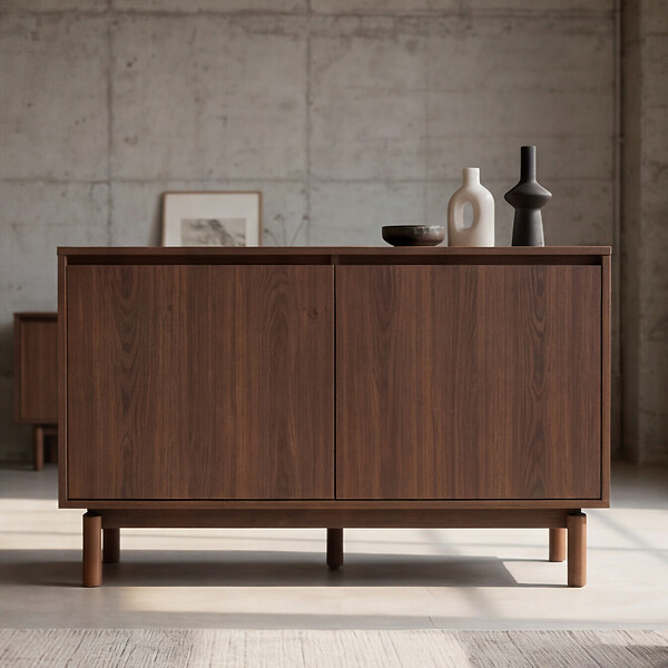 HAPPY GARDEN - Buffet en bois foncé 120cm SARAH - large