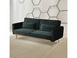 HABITAT ET JARDIN - Canapé Clic Clac en velours "Donia" - 203 x 81 x 83 cm - 3 places - Vert foncé - vignette