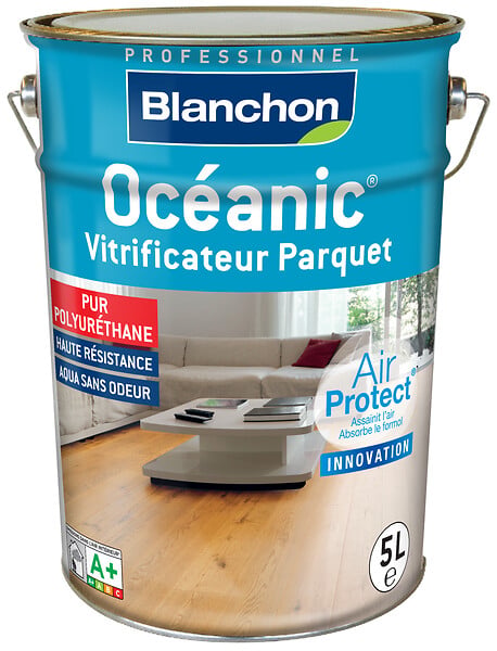 BLANCHON - Vitrificateur parquet Blanchon Océanic Air Protect cire naturelle 5L - large