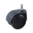 AVL - Roulette pivotante double à tige filetée M10 - AVL - Roue nylon noir Ø 50 - Charge 40 kg - 595525A - vignette