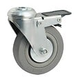 AVL - Roulette Å“il trou pivotant à  frein diamètre 50mm en caoutchouc gris - AVL - 550950H - vignette