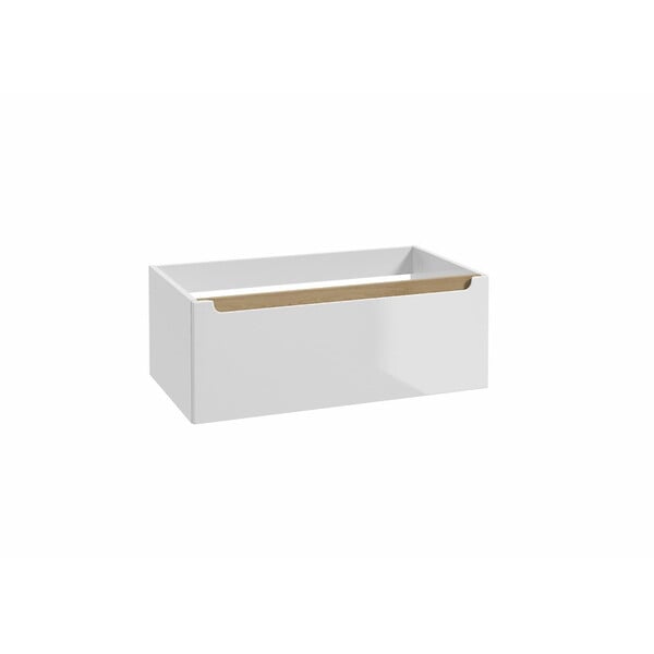 NATUREL - Meuble de salle de bain complémentaire Naturel Stilla 80x30x45 cm blanc (STILLAB08001) - large