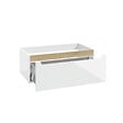 NATUREL - Meuble de salle de bain complémentaire Naturel Stilla 80x30x45 cm blanc (STILLAB08001) - vignette