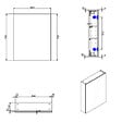 SWISS AQUA TECHNOLOGIES - Armoire de toilette avec miroir intégré, 60x75 cm blanc, SAT B-Way (BWAY60CABW) - vignette