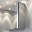 SWISS AQUA TECHNOLOGIES - Armoire de toilette avec miroir intégré, 80x75 cm blanc, SAT B-Way (BWAY80CABW) - vignette