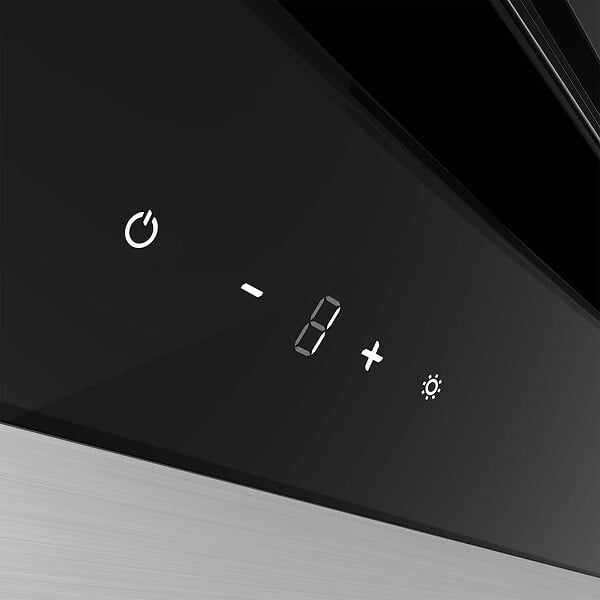 CIARRA - Ciarra Hotte aspirante inclinée 60cm hotte de cuisine murale 650m3h 4 vitesses évacuation ou recyclage filtre charbon NON INCLUS - large
