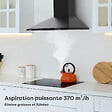 CIARRA - Ciarra Hotte aspirante décorative 60cm hotte de cuisine murale 370m3h 3 vitesses Classe A évacuation ou recyclage filtre charbon NON INCLUS - vignette