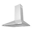 CIARRA - Ciarra hotte de cuisine décorative 60cm hotte aspirante murale 370m3h 3 vitesses Classe A évacuation ou recyclage filtre charbon NON INCLUS - vignette