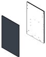VIF - Set 2 Cote en Mdf - Gris anthracité - 70x33.8x1,8cm - vignette