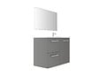 VIF - Set de 2 côtes en MDF - Gris clair - l33,2xH70cm - vignette