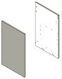 VIF - Set de 2 côtes en MDF - Gris clair - l33,2xH70cm - vignette