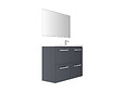VIF - Set 2 tiroirs en MDF - Gris foncé - 45x35x1,8cm - vignette