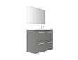 VIF - Set 2 tiroirs en MDF - Gris clair - 45x35x1,8cm - vignette