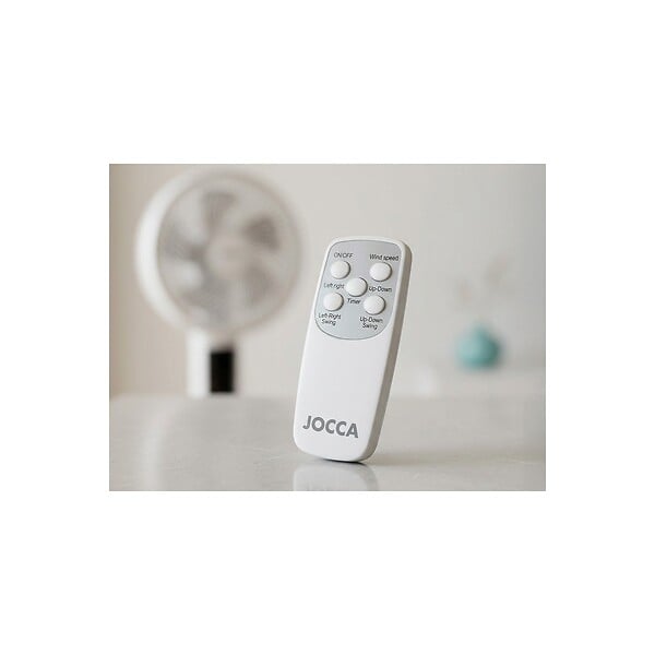 JOCCA - Ventilateur sur pied 30W Blanc 8 Vitesses Hauteur réglable 70-100cm Oscillation 3D 120° Minuterie 12h Écran Digital Jocca - large