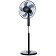 JOCCA - Ventilateur sur pied 45W H125cm Oscillation 90° 3 vitesses 5 pales Design Noir & Bleu Débit d'air puissant Fortes Chaleurs Jocca - vignette