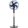 JOCCA - Ventilateur sur pied 45W H125cm Oscillation 90° 3 vitesses 5 pales Design Noir & Bleu Débit d'air puissant Fortes Chaleurs Jocca - vignette