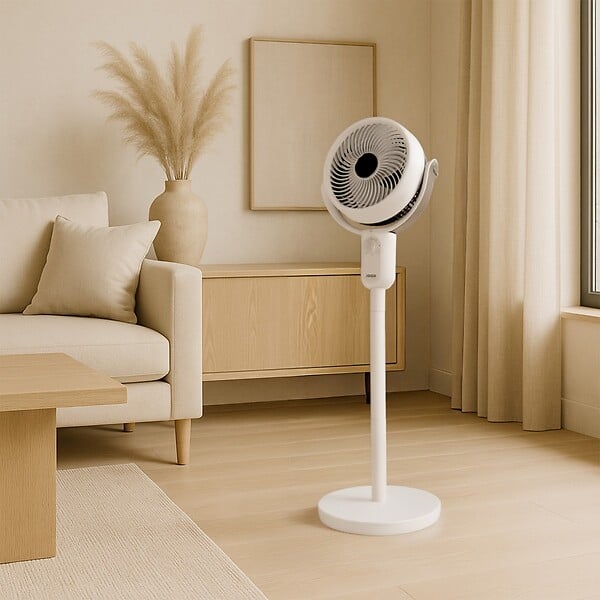 JOCCA - Ventilateur sur pied 50W blanc 3 Vitesses Oscillation 75° Tête Inclinable 90° Ventilateur de Maison Salon Chambre Bureau Jocca - large