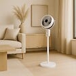 JOCCA - Ventilateur sur pied 50W blanc 3 Vitesses Oscillation 75° Tête Inclinable 90° Ventilateur de Maison Salon Chambre Bureau Jocca - vignette