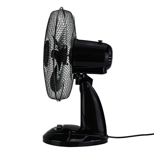 JOCCA - Ventilateur sur pied noir 40W 3 vitesses d'air - Ventilateur de table Oscillation 90° Tête Inclinable 34 x 34 x 49 cm Jocca - large