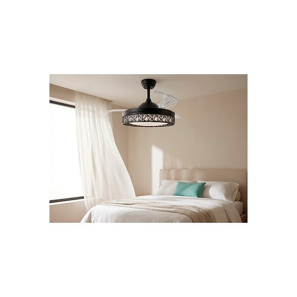 JOCCA - Ventilateur de plafond avec lumière LED 76W Ø107cm 3 Pales rétractables 6 vitesses Télécommande Minuterie Eté/Hiver Jocca - large