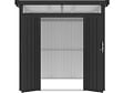 HABITAT ET JARDIN - Abri de jardin métal premium avec toit plat et porte battante "Lexinton" - 5,29 m² - Gris - vignette