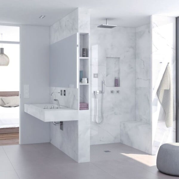 WEDI - Receveur à carreler FUNDO PRIMO écoulement centré - Rectangulaire : 1800 x 900 x 40 mm- réf : 073735580 - WEDI - large