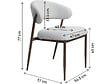 HABITAT ET JARDIN - Lot de 2 chaises de salle à manger en tissu et métal "Edena" - Gris clair - vignette