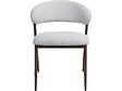 HABITAT ET JARDIN - Lot de 2 chaises de salle à manger en tissu et métal "Edena" - Gris clair - vignette