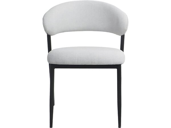 HABITAT ET JARDIN - Lot de 2 chaises de salle à manger en tissu et métal "Edena" - Gris clair - large