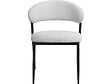 HABITAT ET JARDIN - Lot de 2 chaises de salle à manger en tissu et métal "Edena" - Gris clair - vignette